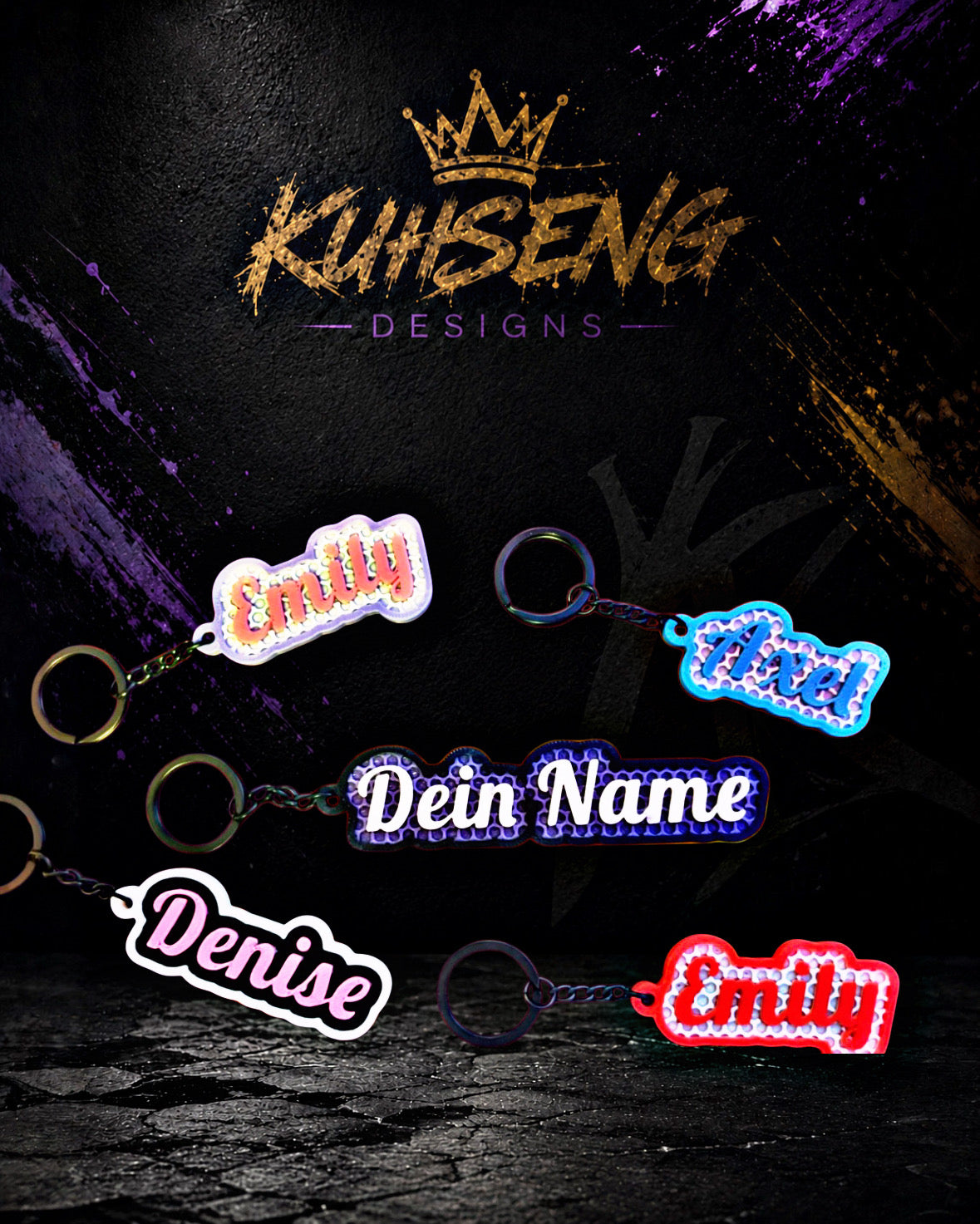 3D Schlüsselanhänger Name