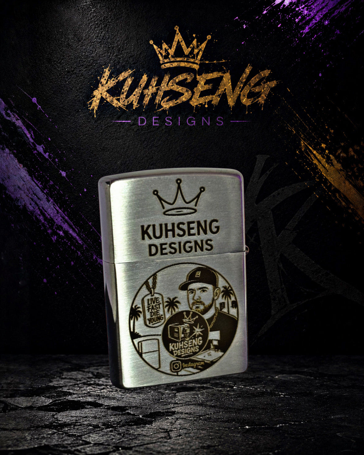 Zippo Starter Set ( Mit Wunschmotiv ) Personalisiert