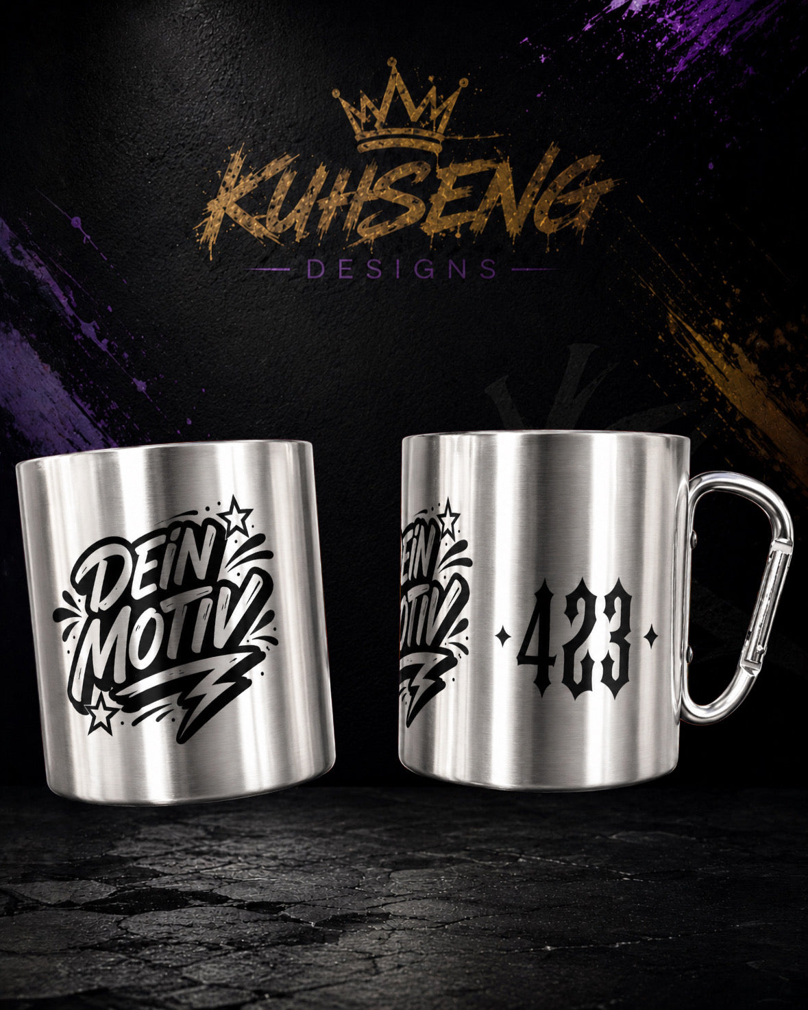 Edelstahl Becher 0,3 Personalisiert