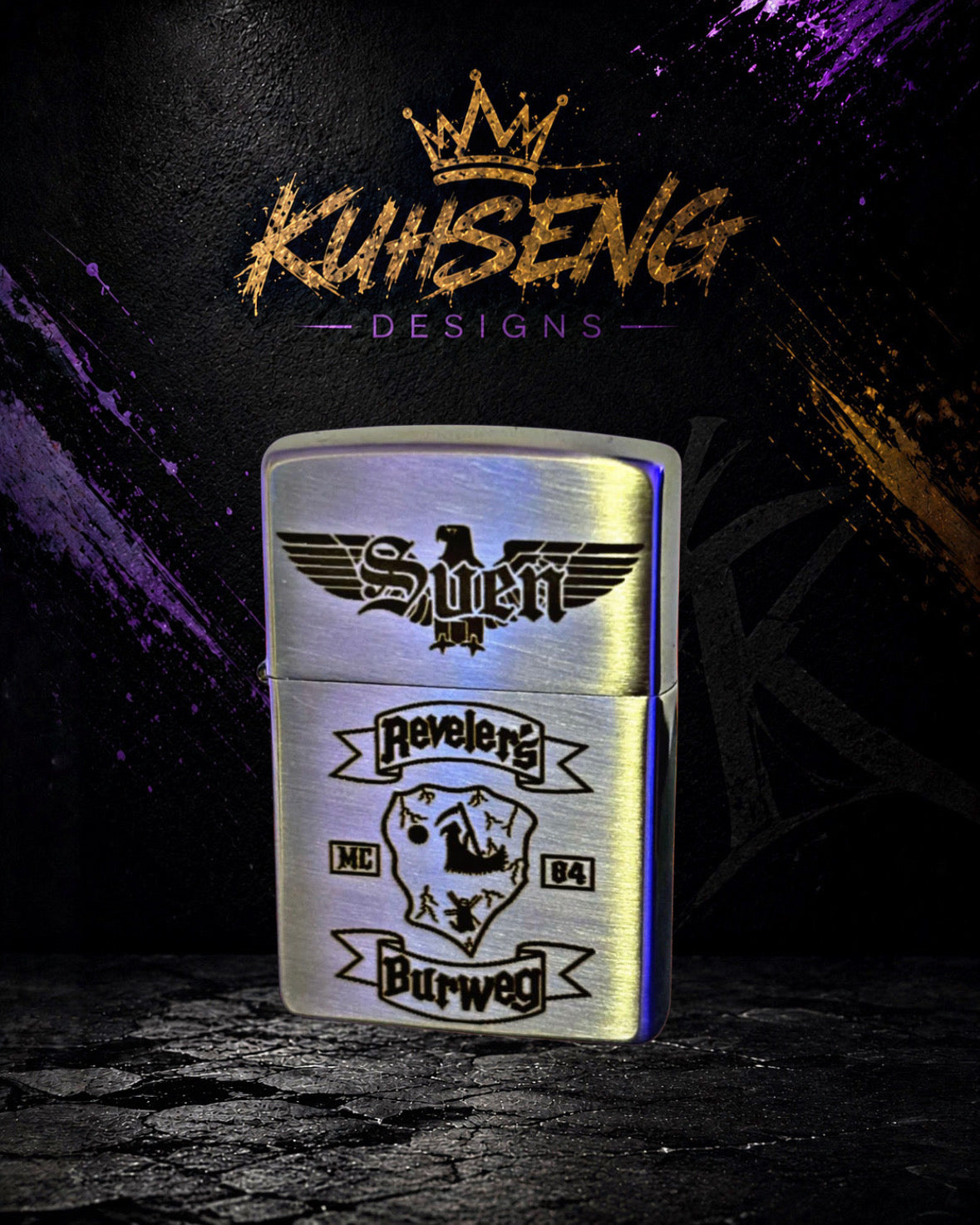 Zippo Starter Set ( Mit Wunschmotiv ) Personalisiert