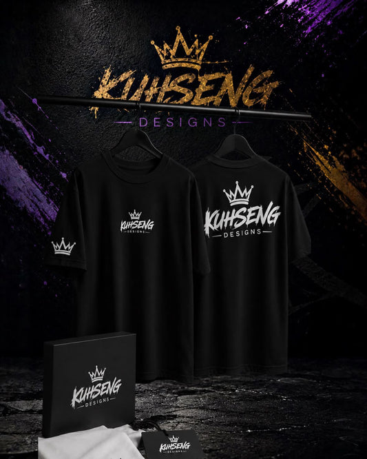 🖤 KUHSENG DESIGNS – Black Edition T-Shirt