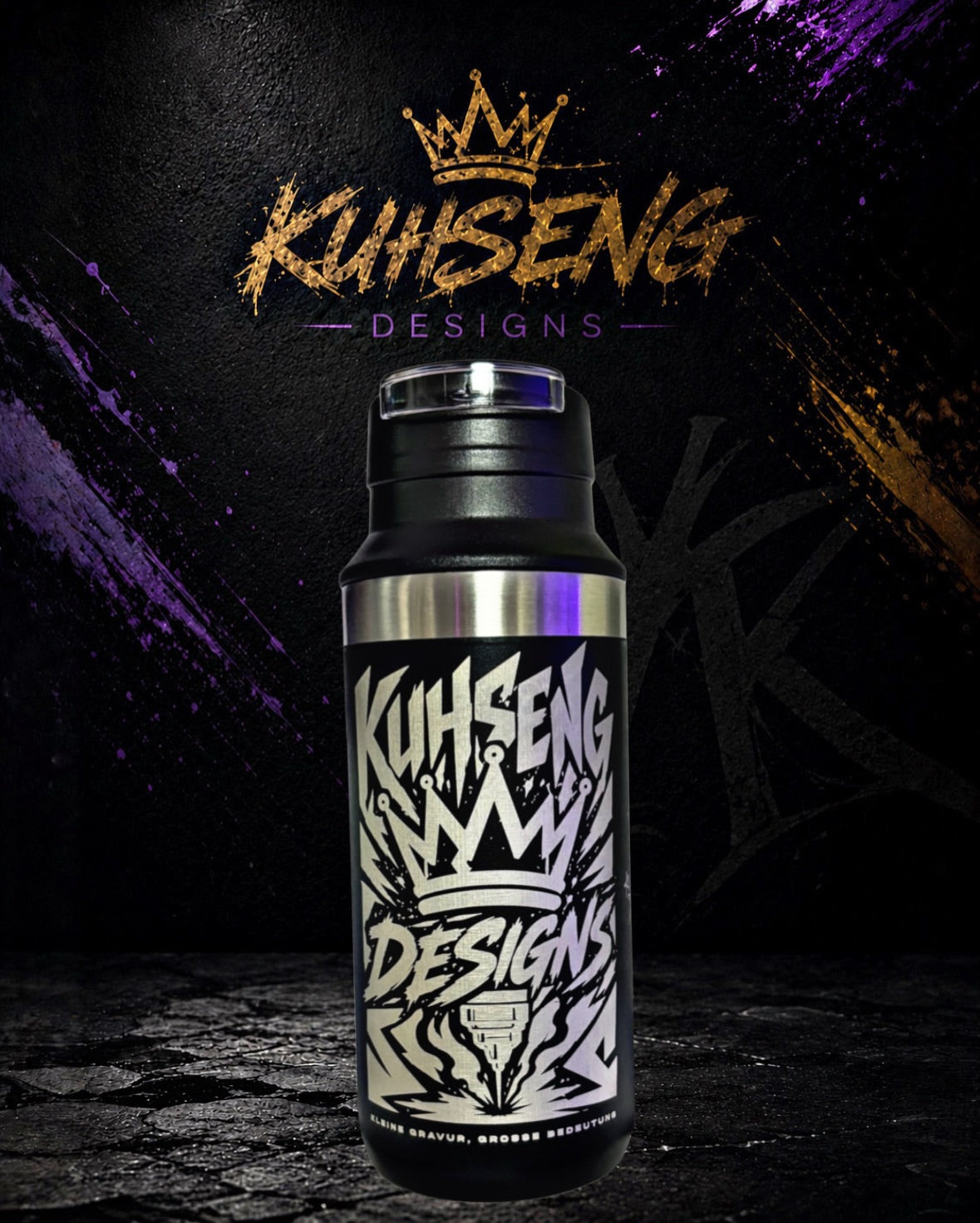 Thermo Flasche Trinkflasche Personalisiert Edelstahl