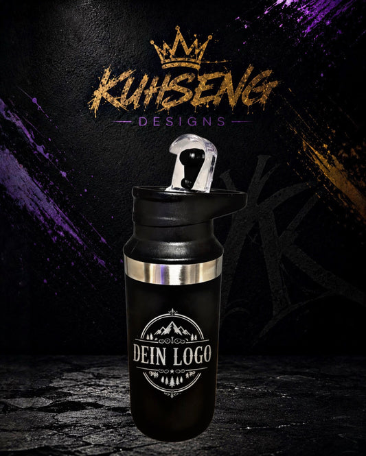 Thermo Flasche Trinkflasche Personalisiert Edelstahl
